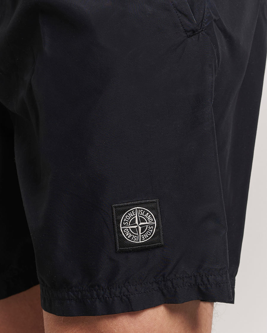 Herre | Badeshorts | Stone Island | Brushed Nylon Swimshorts Black