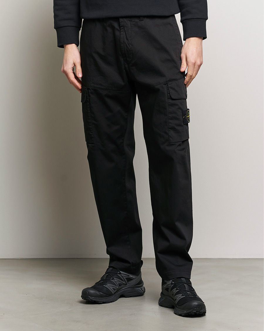 Herr | Stone Island | Stone Island | Stretch Satin Cargo Pants Black