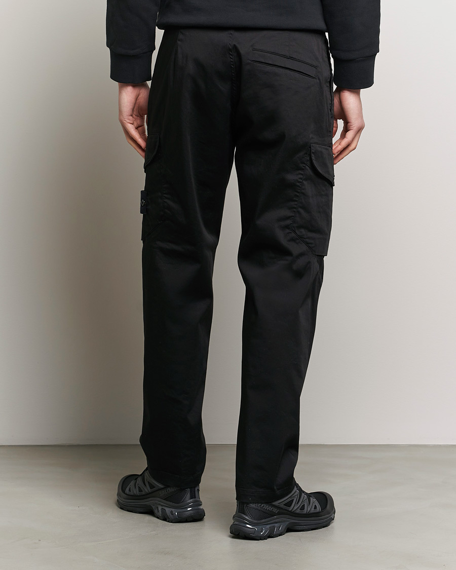 Herre | Bukser | Stone Island | Stretch Satin Cargo Pants Black