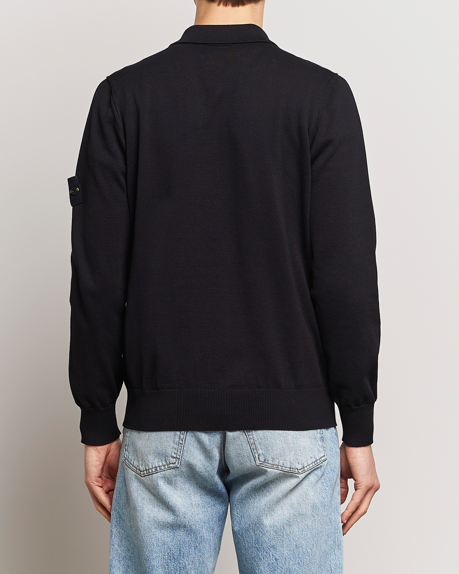 Herre | Gensere | Stone Island | Organic Cotton Half Zip Poloshirt Black