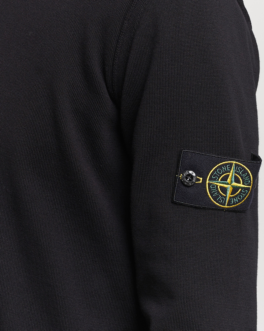Herre | Gensere | Stone Island | Organic Cotton Half Zip Poloshirt Black