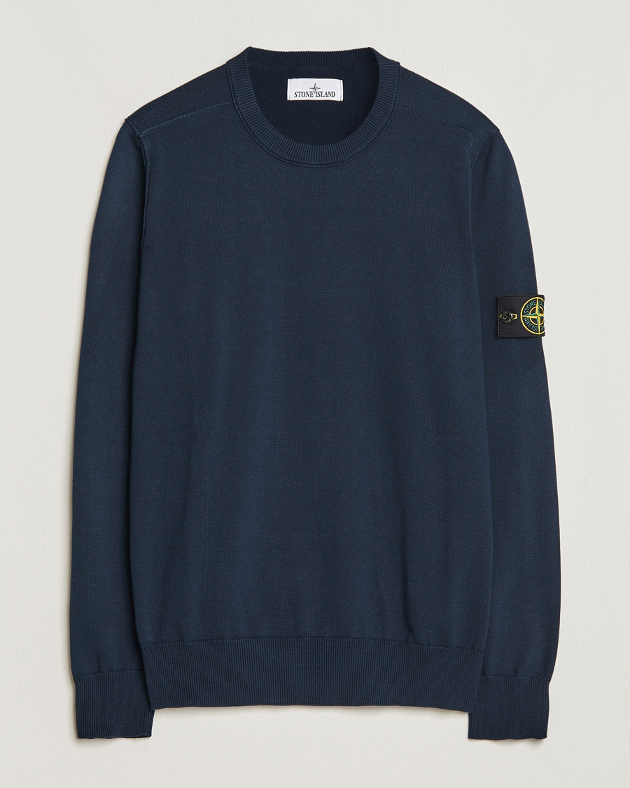 Herre | Gensere | Stone Island | Soft Organic Cotton Crew Neck Navy Blue