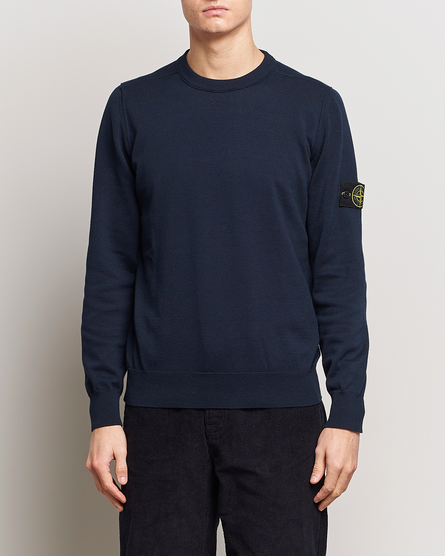 Herre | Gensere | Stone Island | Soft Organic Cotton Crew Neck Navy Blue