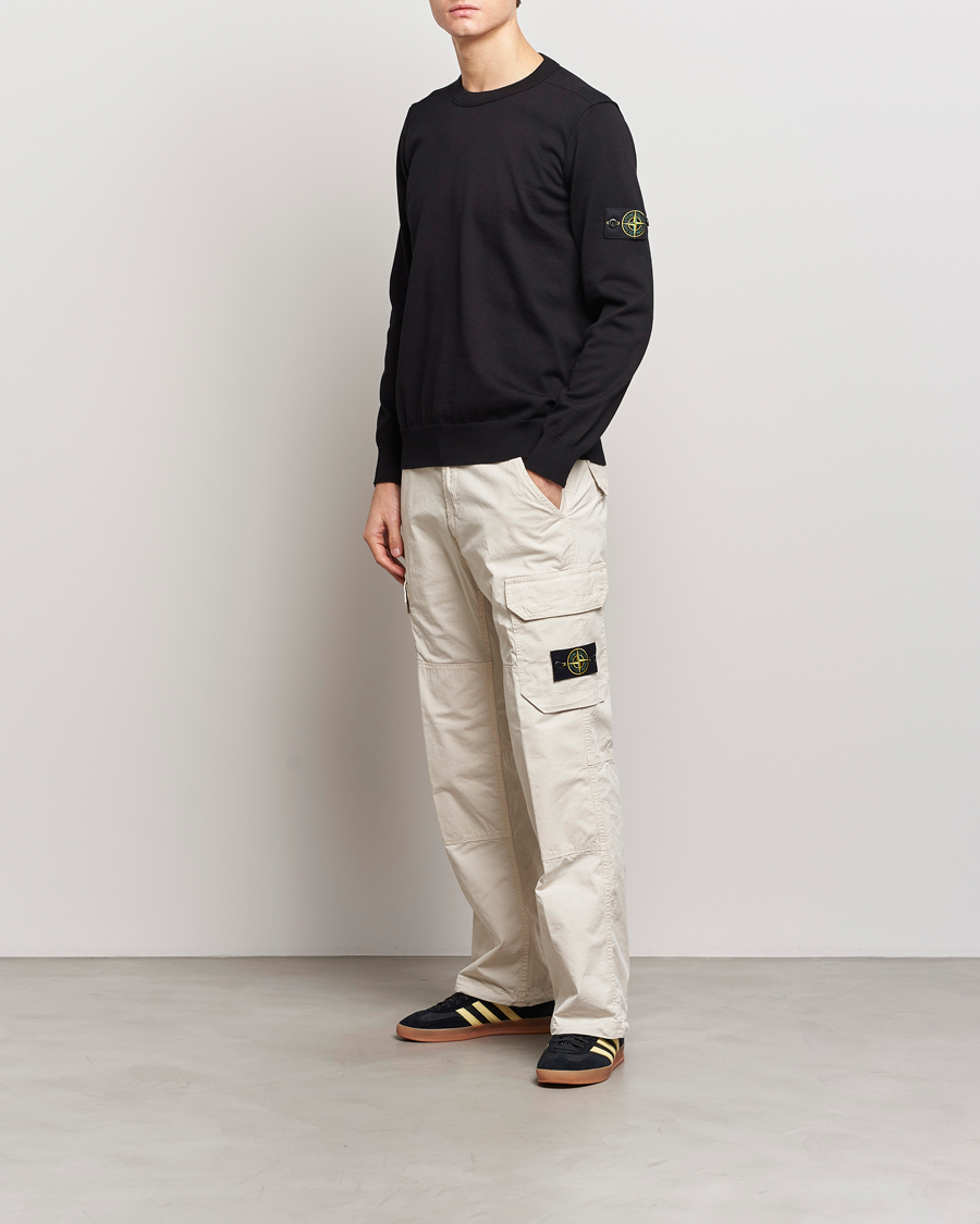 Herre | Gensere | Stone Island | Soft Organic Cotton Crew Neck Black