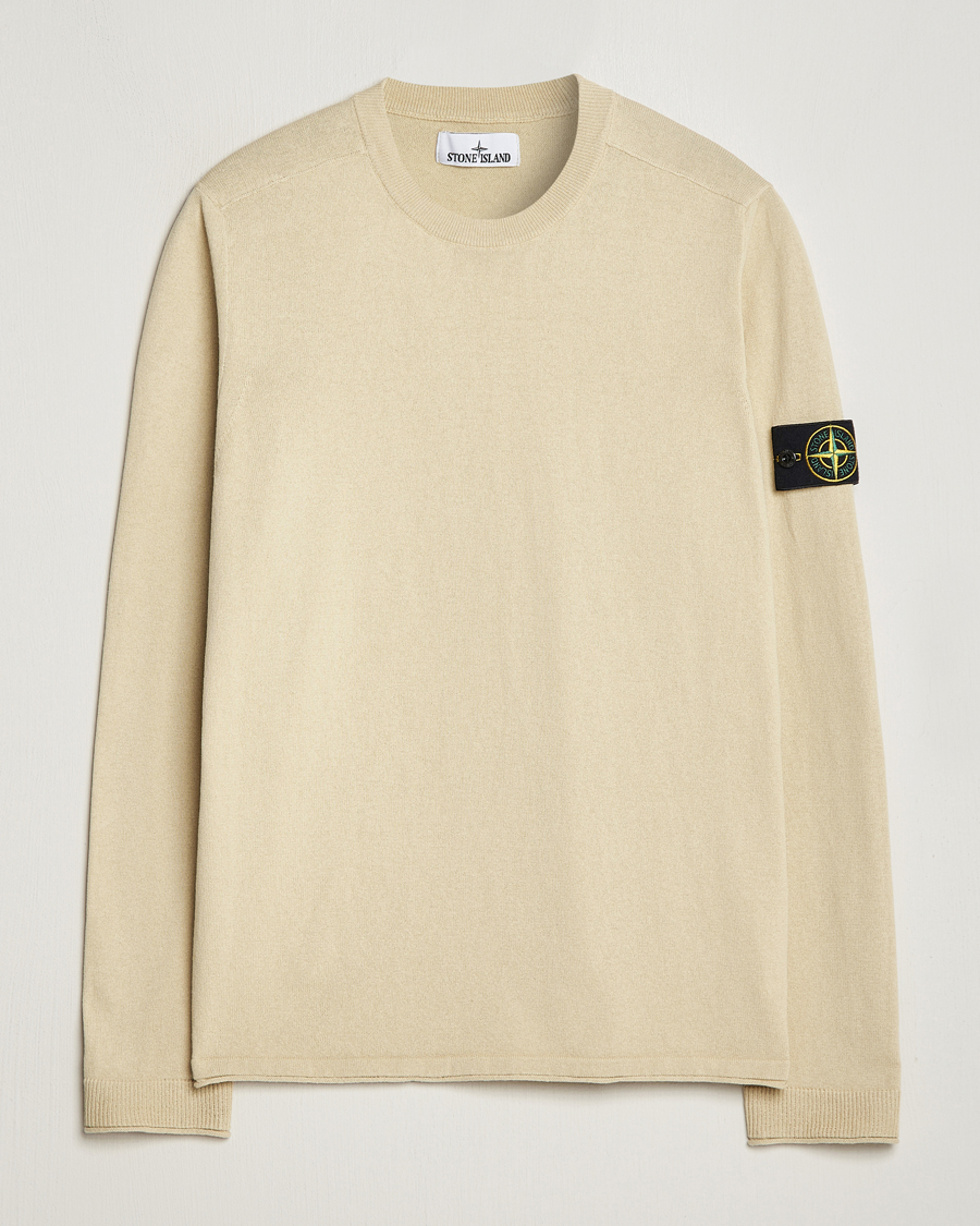 Herre | Gensere | Stone Island | Raw Hand Organic Cotton Crew Neck Natural Beige