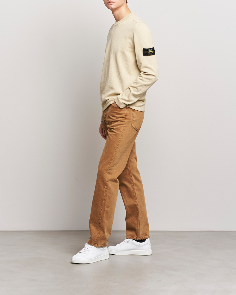 Herre | Gensere | Stone Island | Raw Hand Organic Cotton Crew Neck Natural Beige