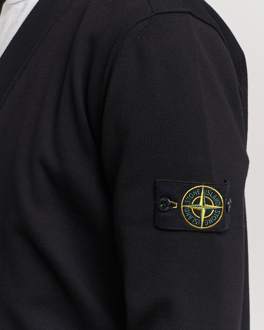 Herre | Gensere | Stone Island | Soft Organic Cotton Cardigan Black