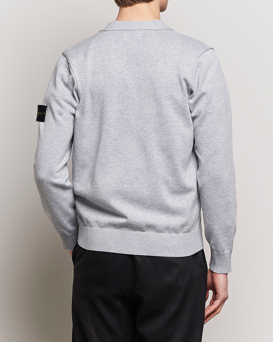 Herre | Gensere | Stone Island | Soft Organic Cotton Cardigan Dark Grey Melange