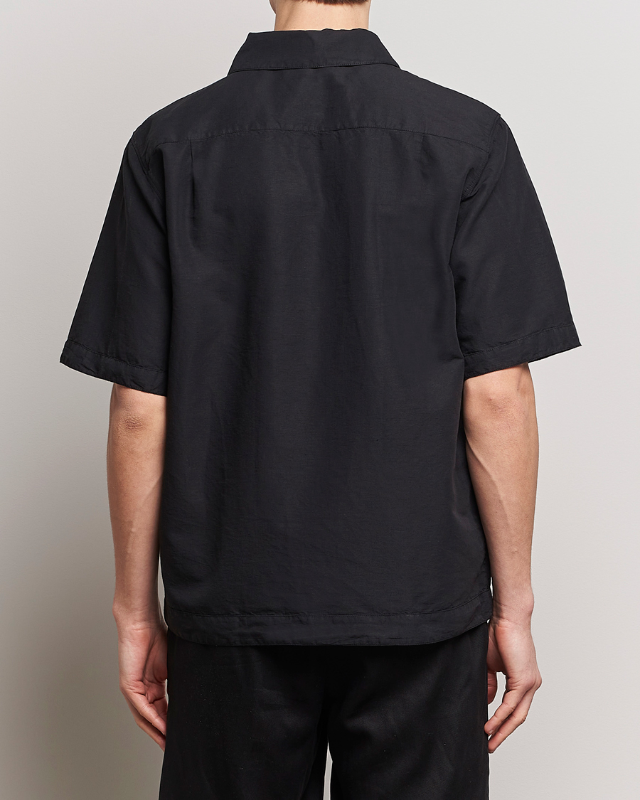 Herre | Skjorter | Stone Island | Cotton/Hemp Short Sleeve Shirts Black