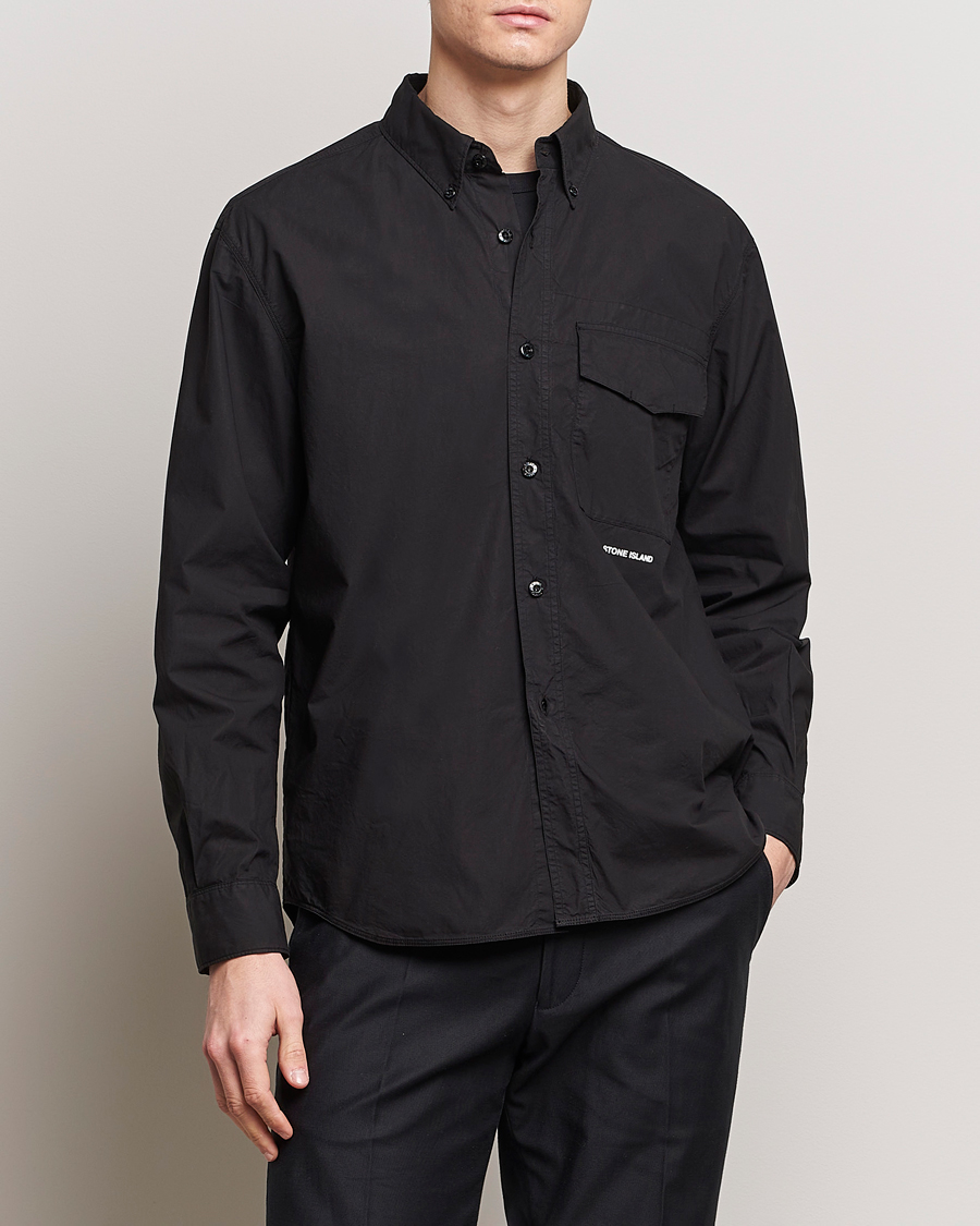 Herre | Nye varemerker | Stone Island | Light Cotton Shirt Black