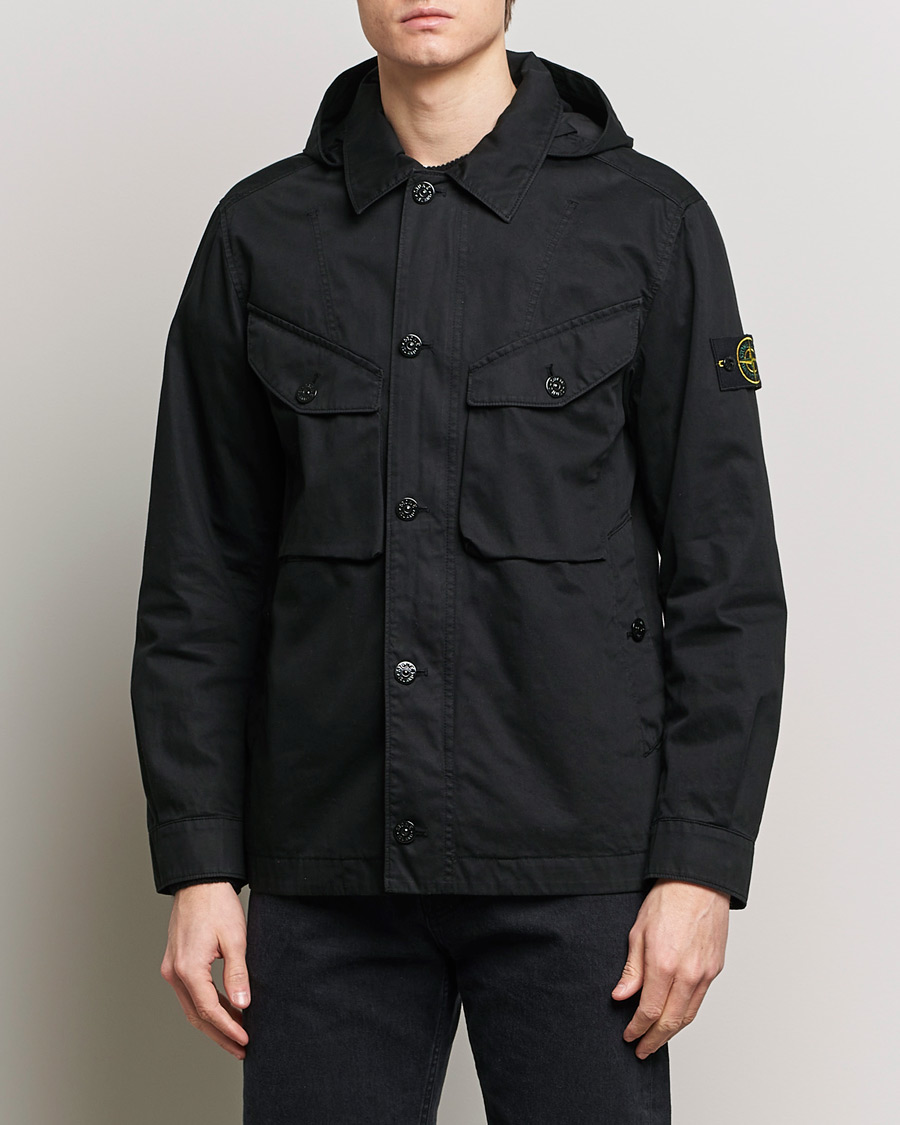 Herre | Klær | Stone Island | Bio Rasso TC Cotton Hooded Jacket Black