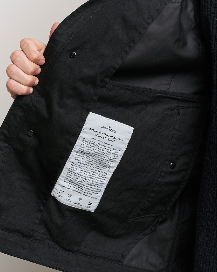 Herre | Jakker | Stone Island | Bio Rasso TC Cotton Hooded Jacket Black