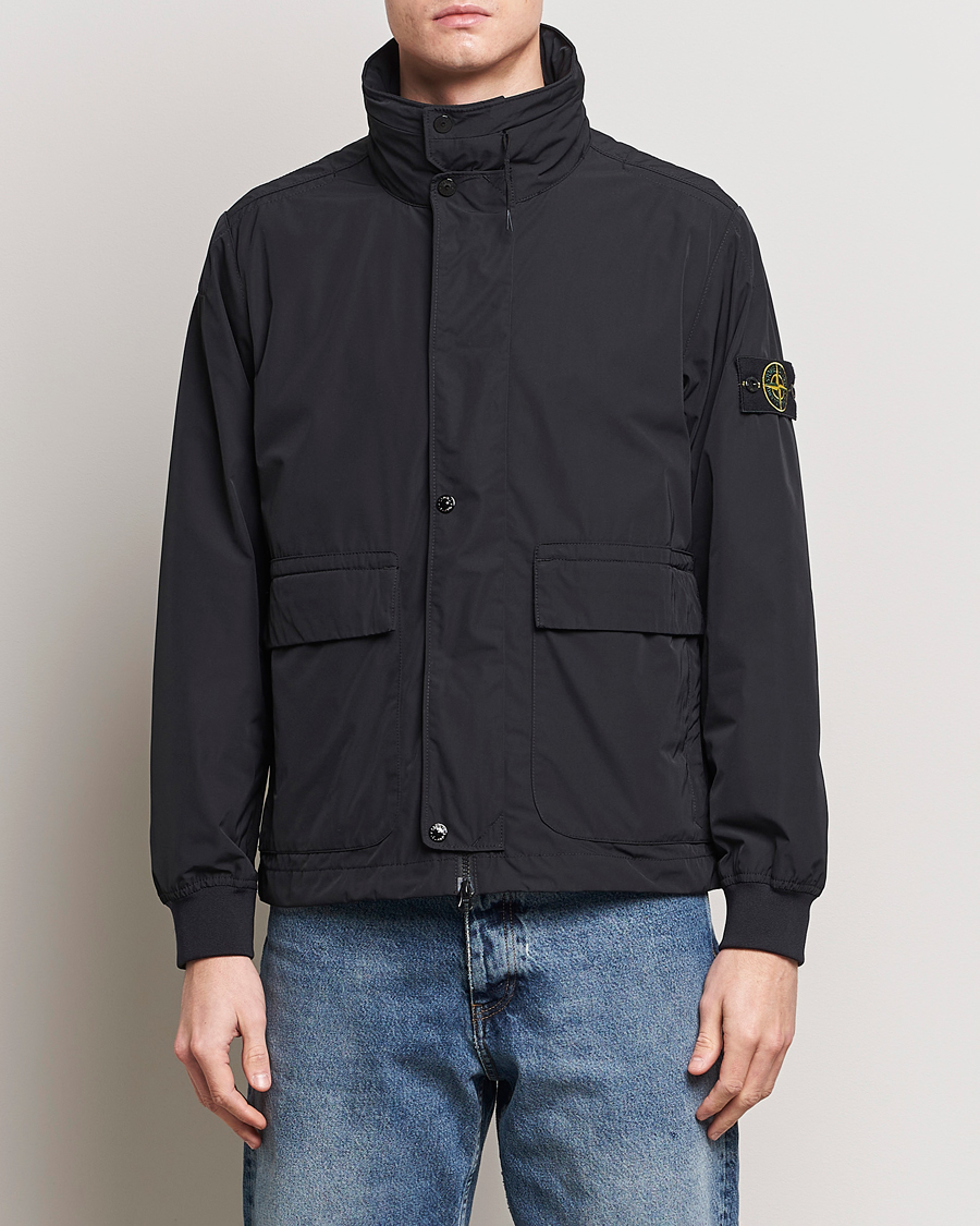 Herre |  | Stone Island | Micro Twill Hooded Jacket Black