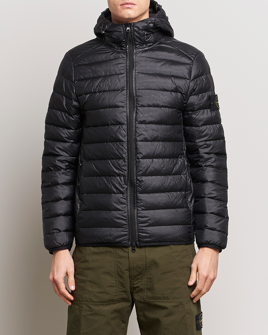 Herre | Contemporary Creators | Stone Island | R-Nylon Hooded Down Jacket Black