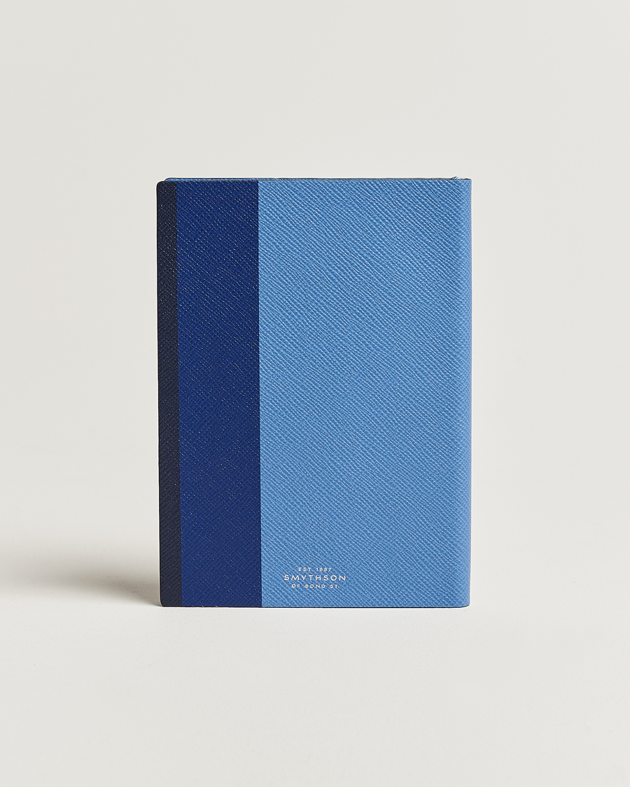 Herre | Smythson Soho Notebook Ribbon Stripe Nile Blue | Smythson | Soho Notebook Ribbon Stripe Nile Blue