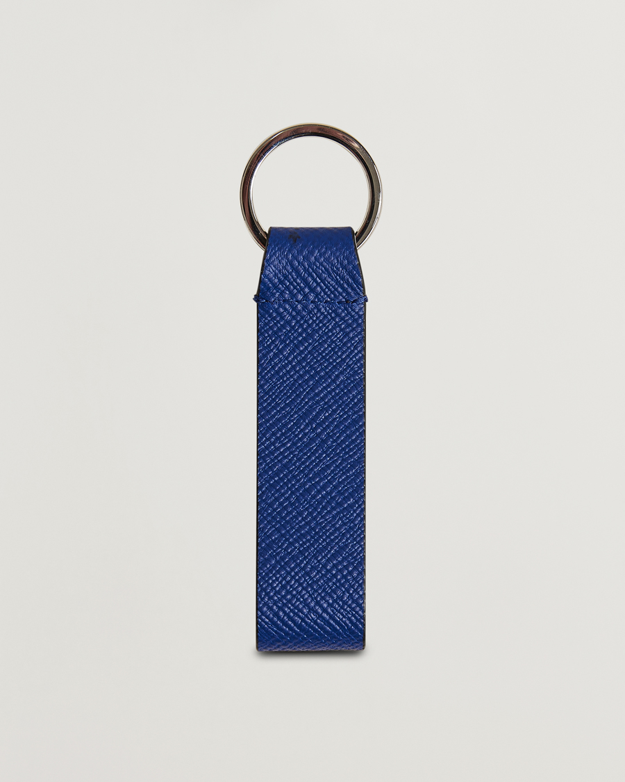 Herr | Livsstil | Smythson | Panama Leather Keyring Indigo