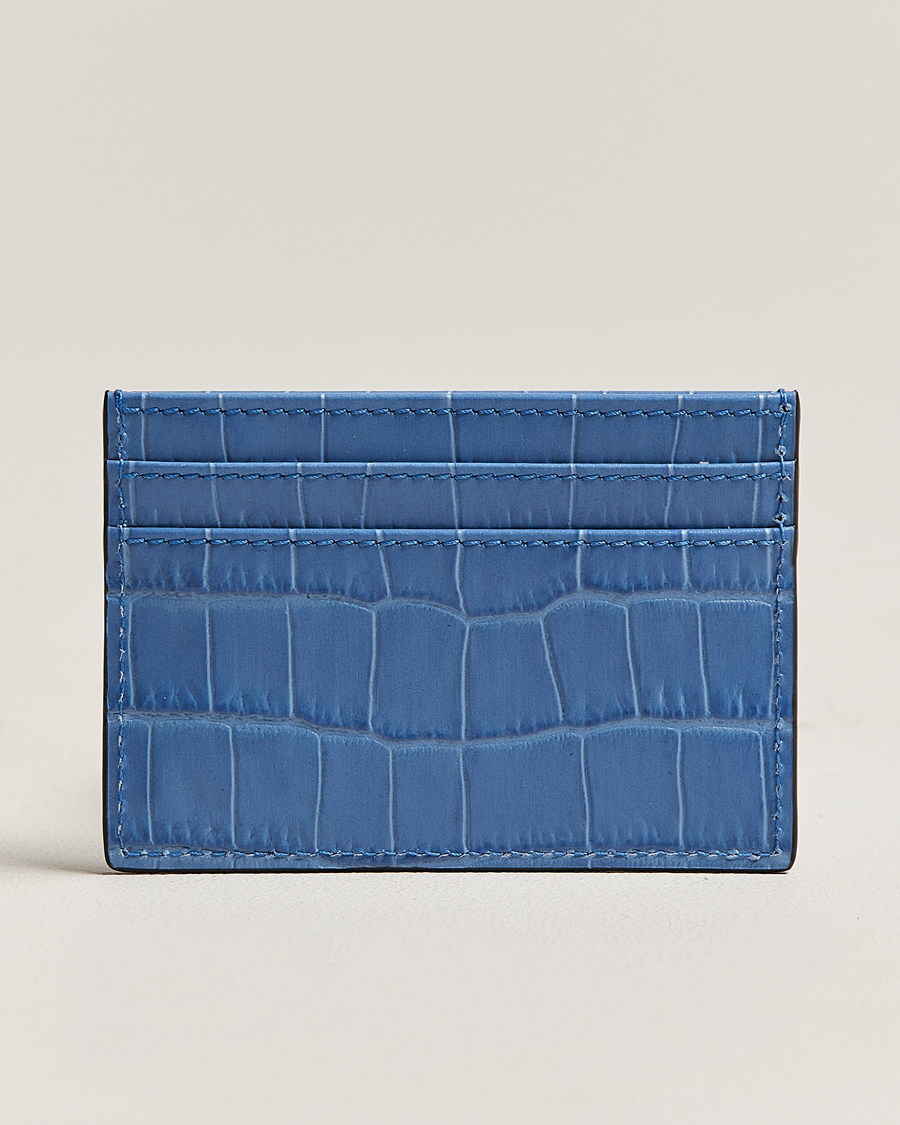 Herre | Smythson Mara Flat Cardholder Nile Blue | Smythson | Mara Flat Cardholder Nile Blue