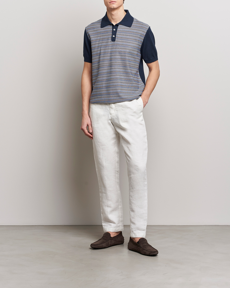 Herre | Pikéer | Missoni | Cotton/Silk Resort Polo Navy