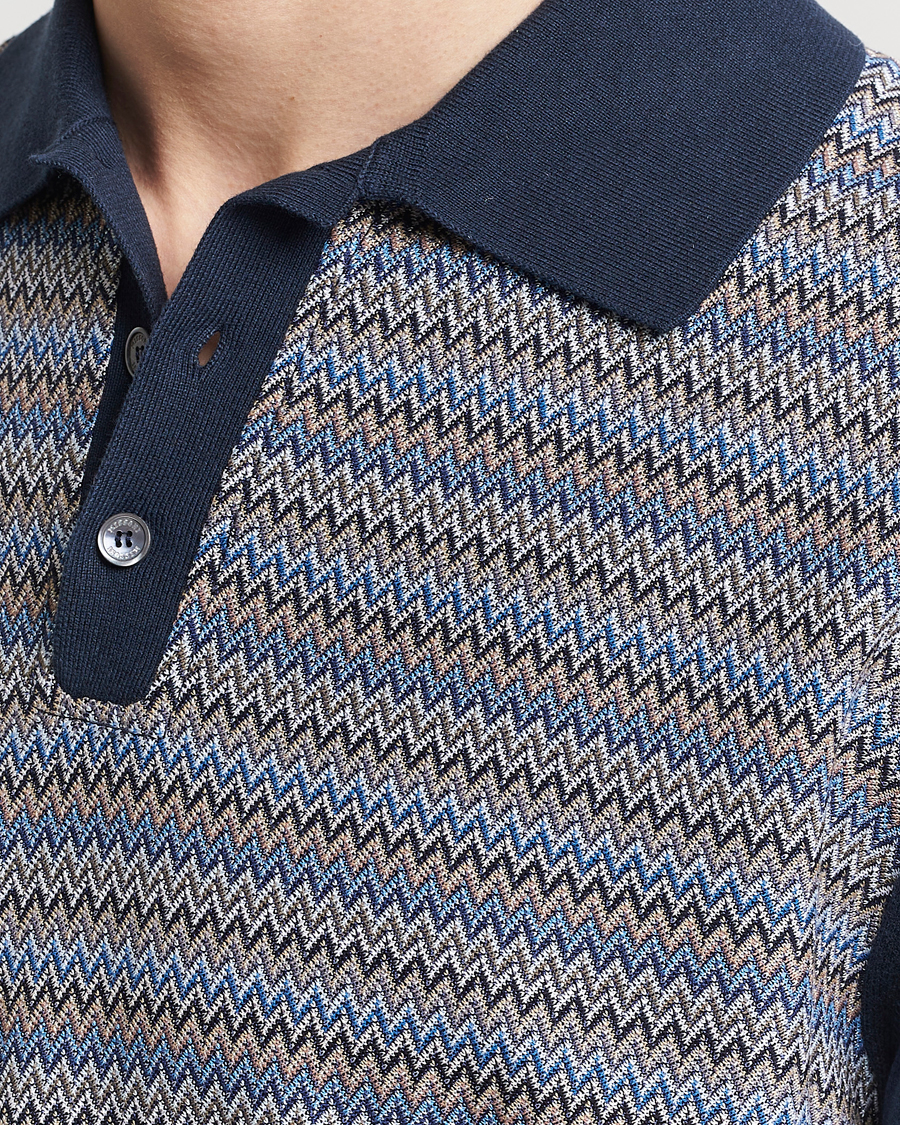 Herre | Pikéer | Missoni | Cotton/Silk Resort Polo Navy