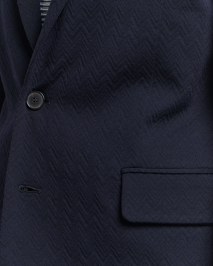 Herre | Dressjakker | Missoni | Chevron Wool Blazer Navy