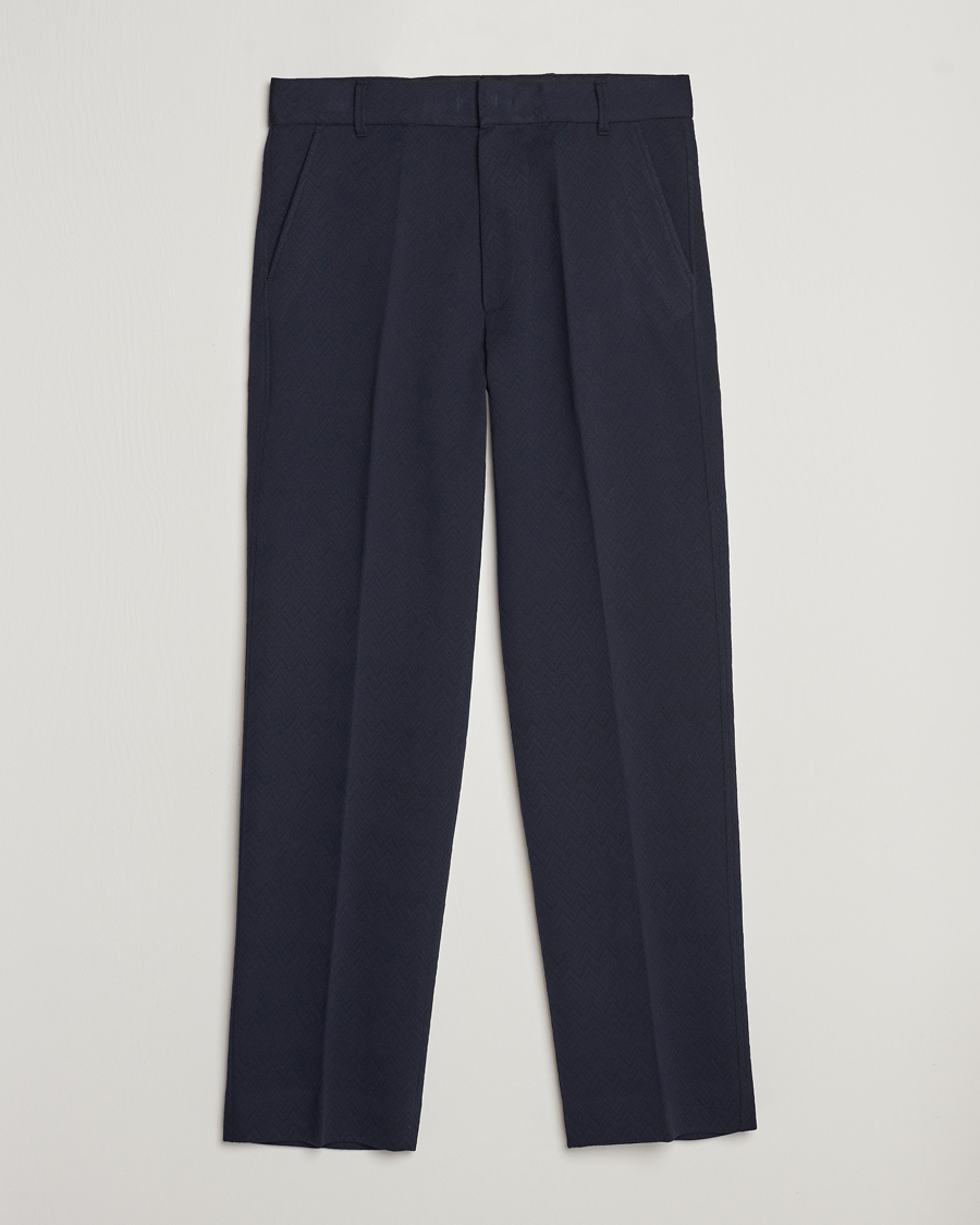 Herre | Bukser | Missoni | Chevron Wool Pants Navy