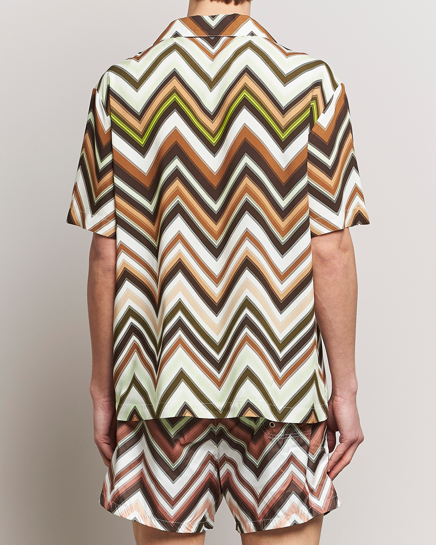 Herre | Skjorter | Missoni | Zig Zag Printed Camp Shirt Brown/Green