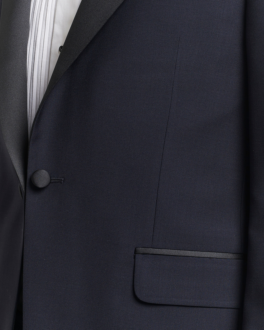 Herre | Dressjakker | Oscar Jacobson | Frampton Wool Tuxedo Blazer Navy