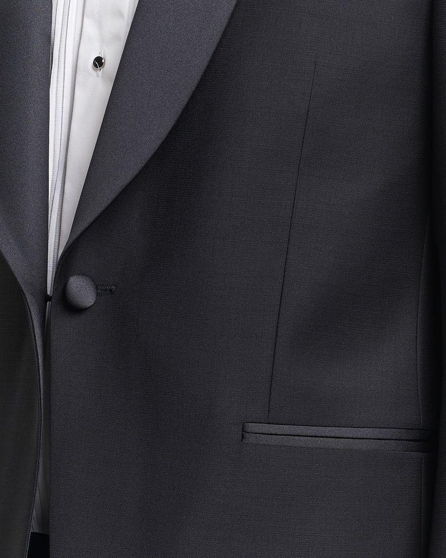 Herre | Dressjakker | Oscar Jacobson | Figaro Wool Tuxedo Blazer Black