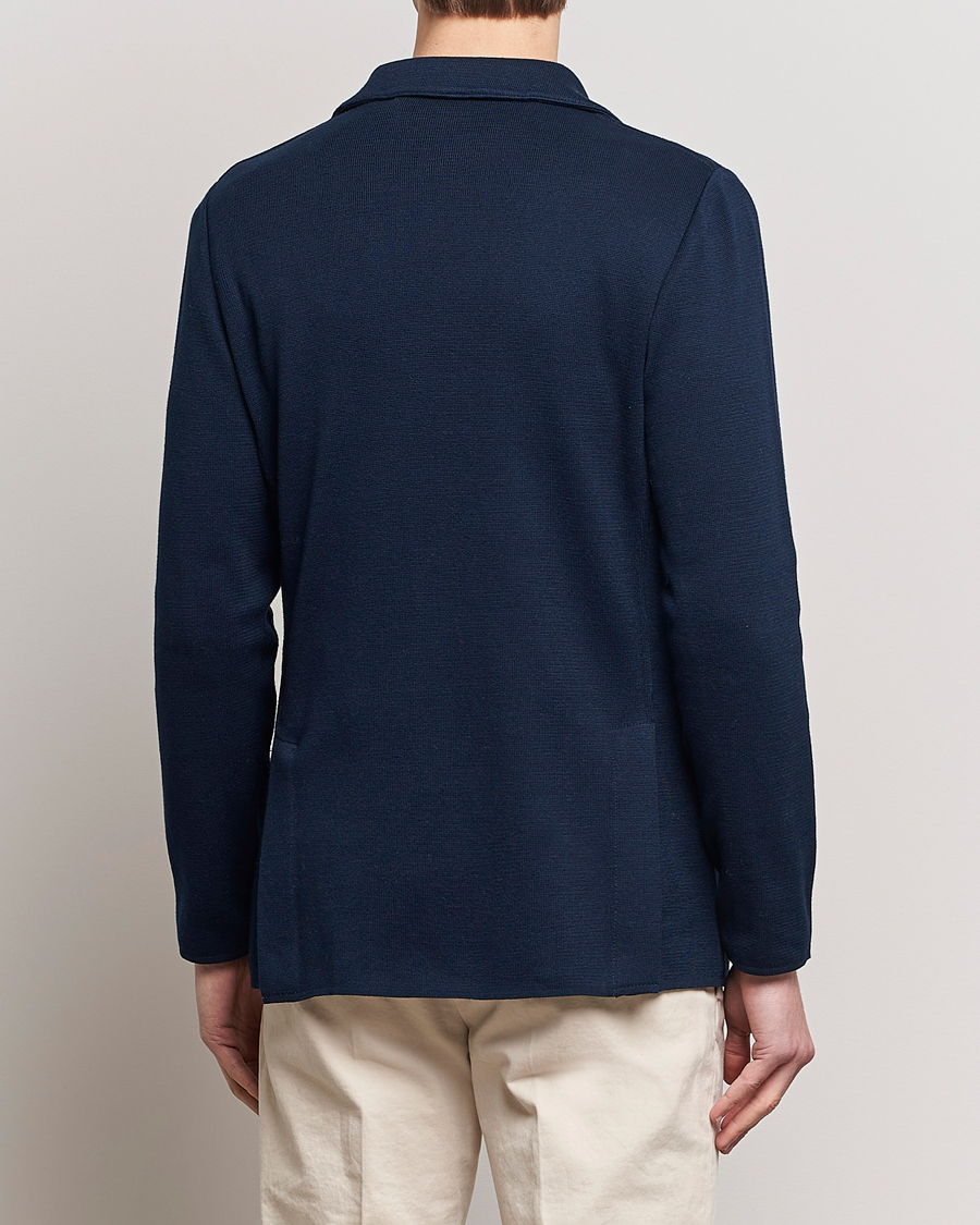 Herre | Dressjakker | Lardini | Knitted Cotton Blazer Navy