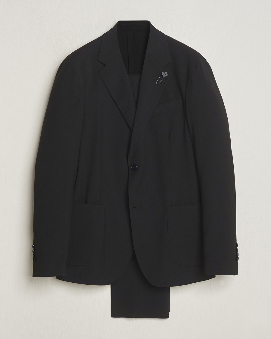 Herre | Dresser | Lardini | Travellers Soft Wool Suit Black