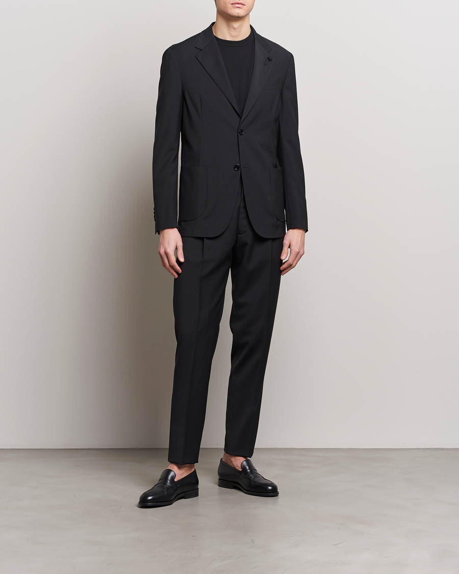 Herre | Dresser | Lardini | Travellers Soft Wool Suit Black