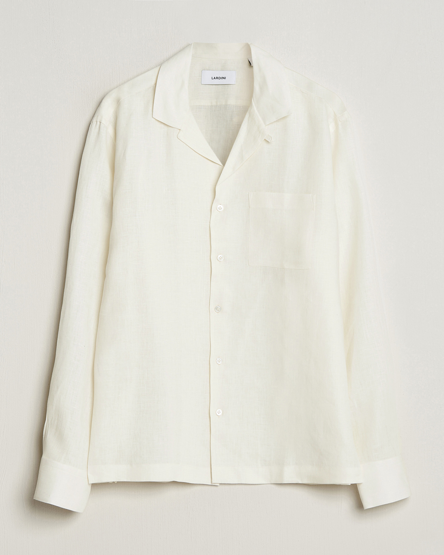 Herre | Skjorter | Lardini | Klop Linen Shirt Off White