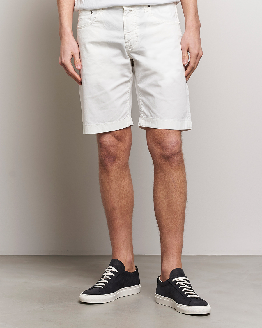 Herre | Avdelinger | Jacob Cohën | Nicolas Cotton Gabardine Shorts White