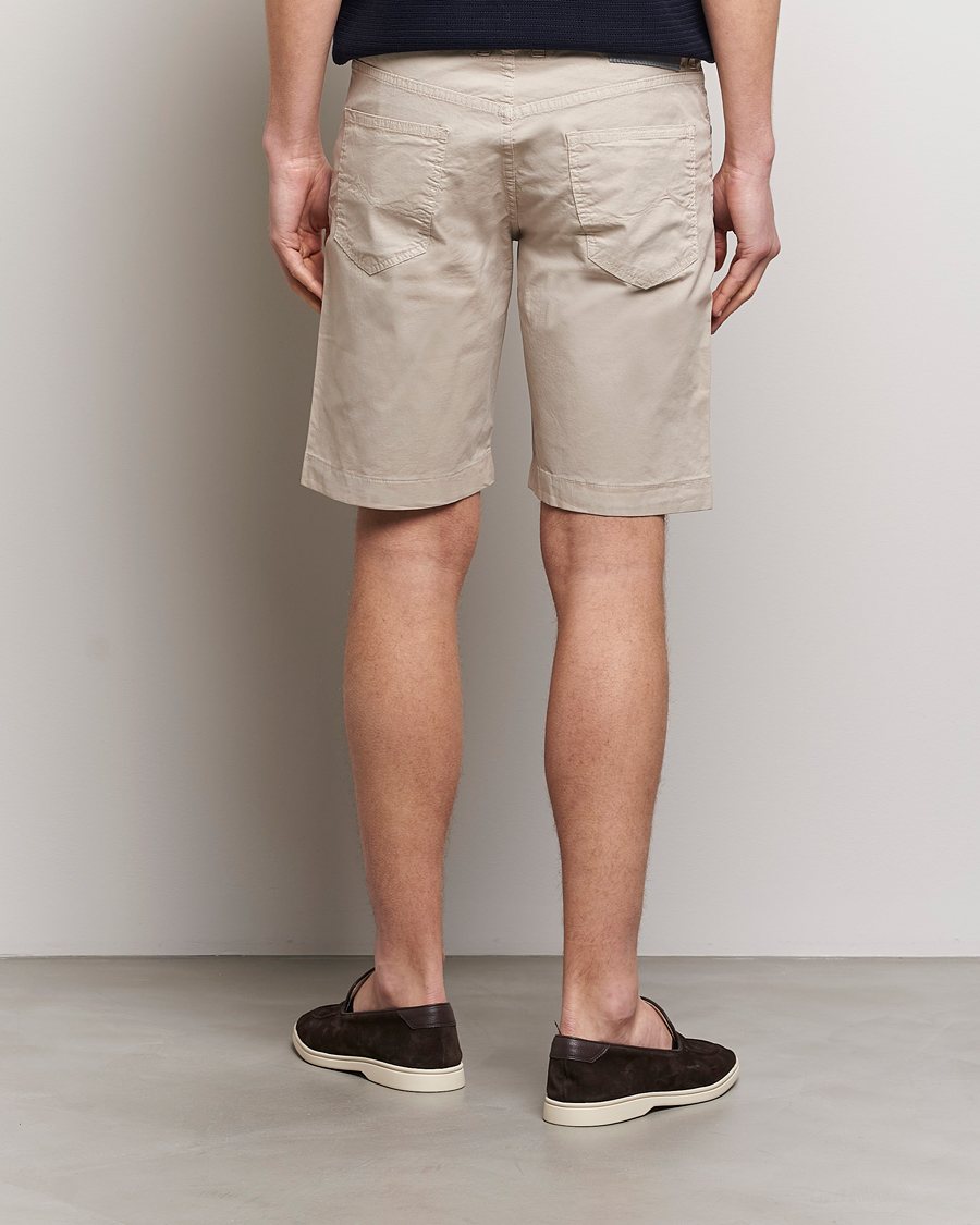 Herre | Shorts | Jacob Cohën | Nicolas Cotton Gabardine Shorts Beige