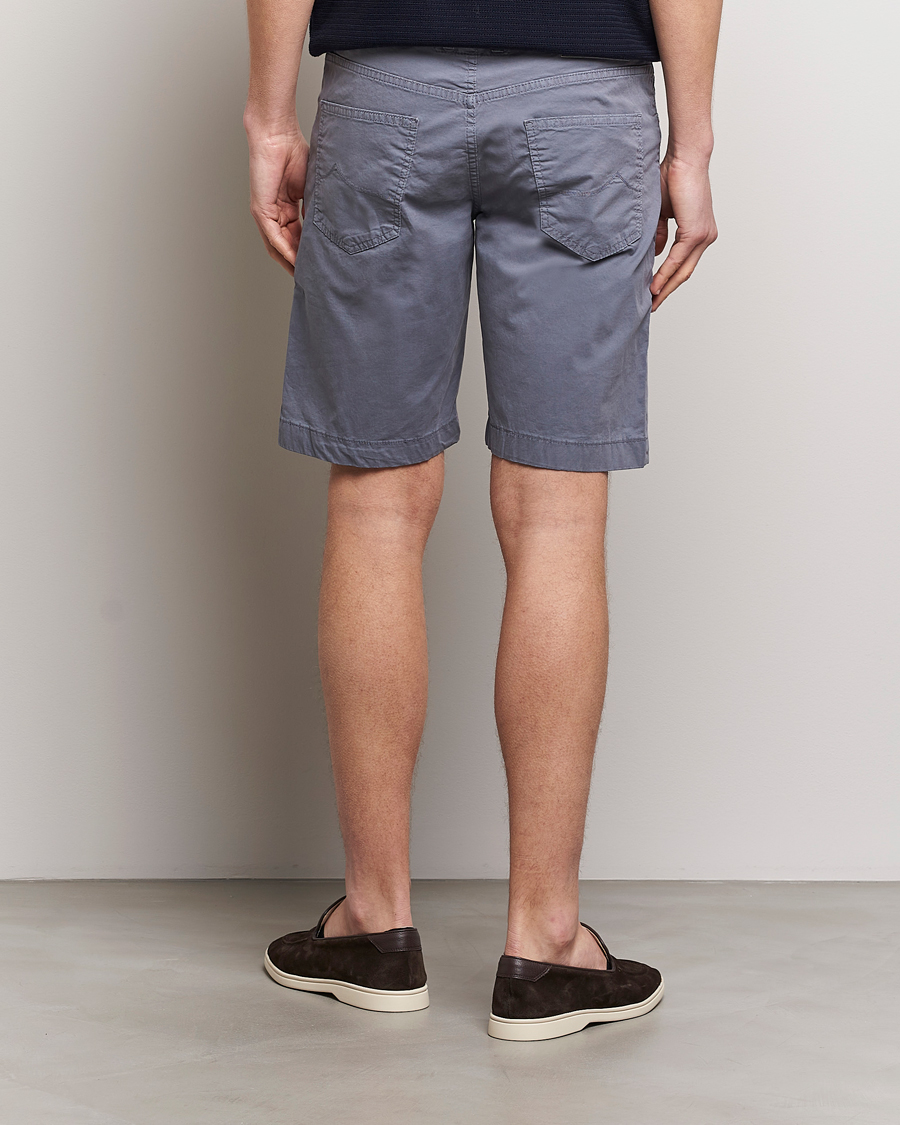 Herre | Shorts | Jacob Cohën | Nicolas Cotton Gabardine Shorts Blue Grey