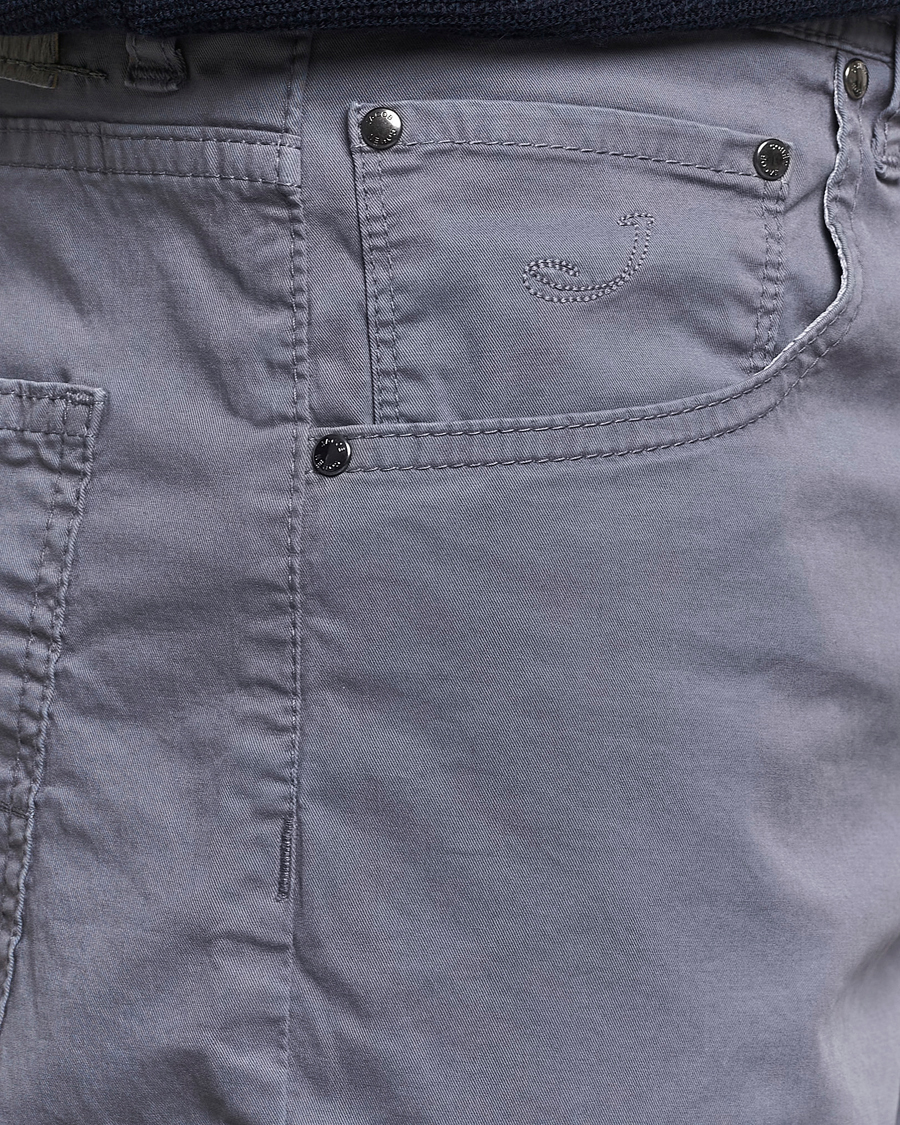 Herre | Shorts | Jacob Cohën | Nicolas Cotton Gabardine Shorts Blue Grey