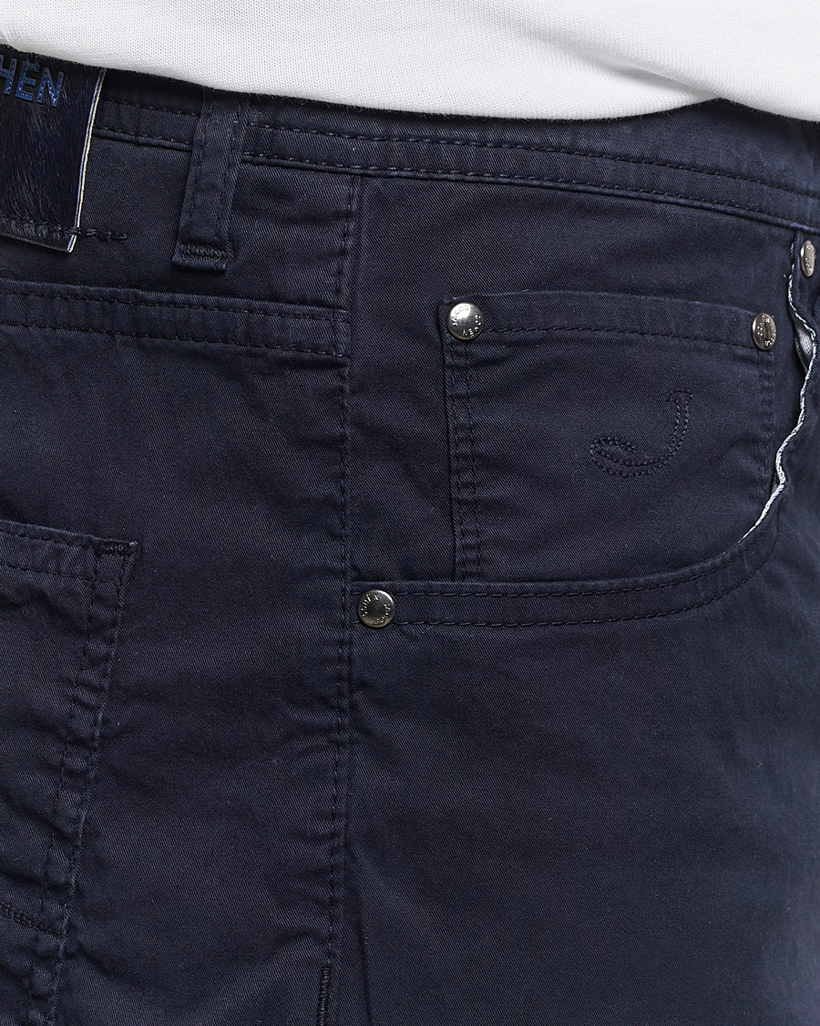 Herre | Shorts | Jacob Cohën | Nicolas Cotton Gabardine Shorts Navy