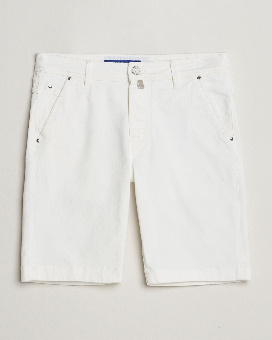 Herre | Shorts | Jacob Cohën | Lou Stretch Denim Shorts White