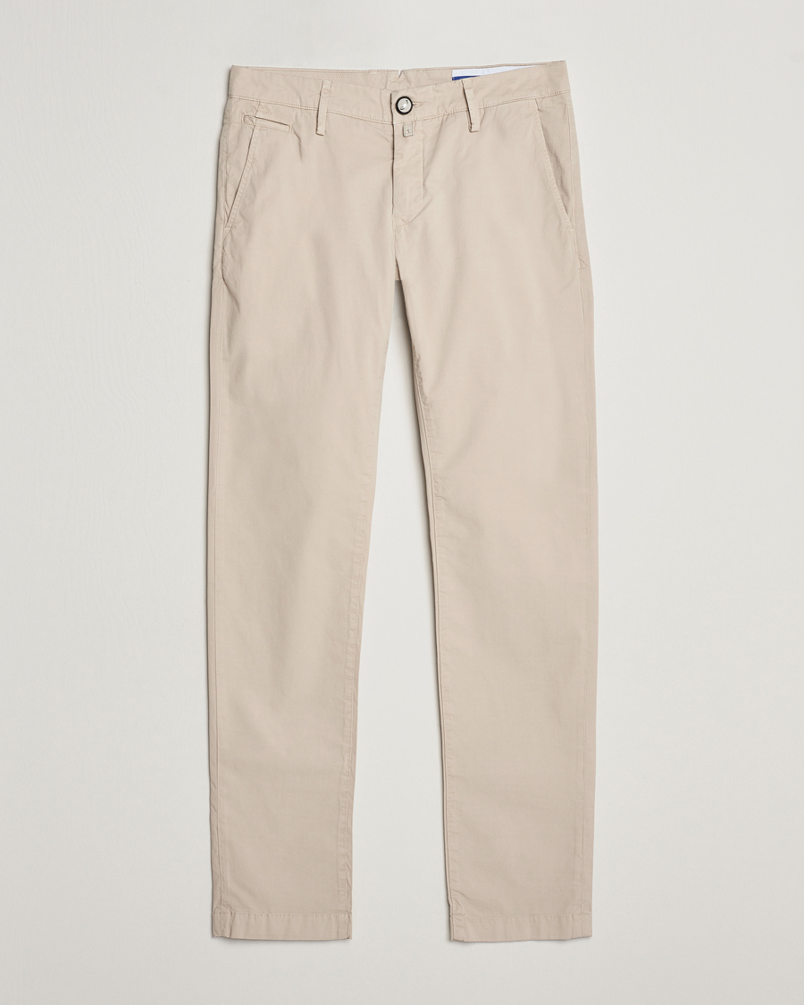 Herre | Bukser | Jacob Cohën | Bobby Cotton Gabardine Chinos Beige