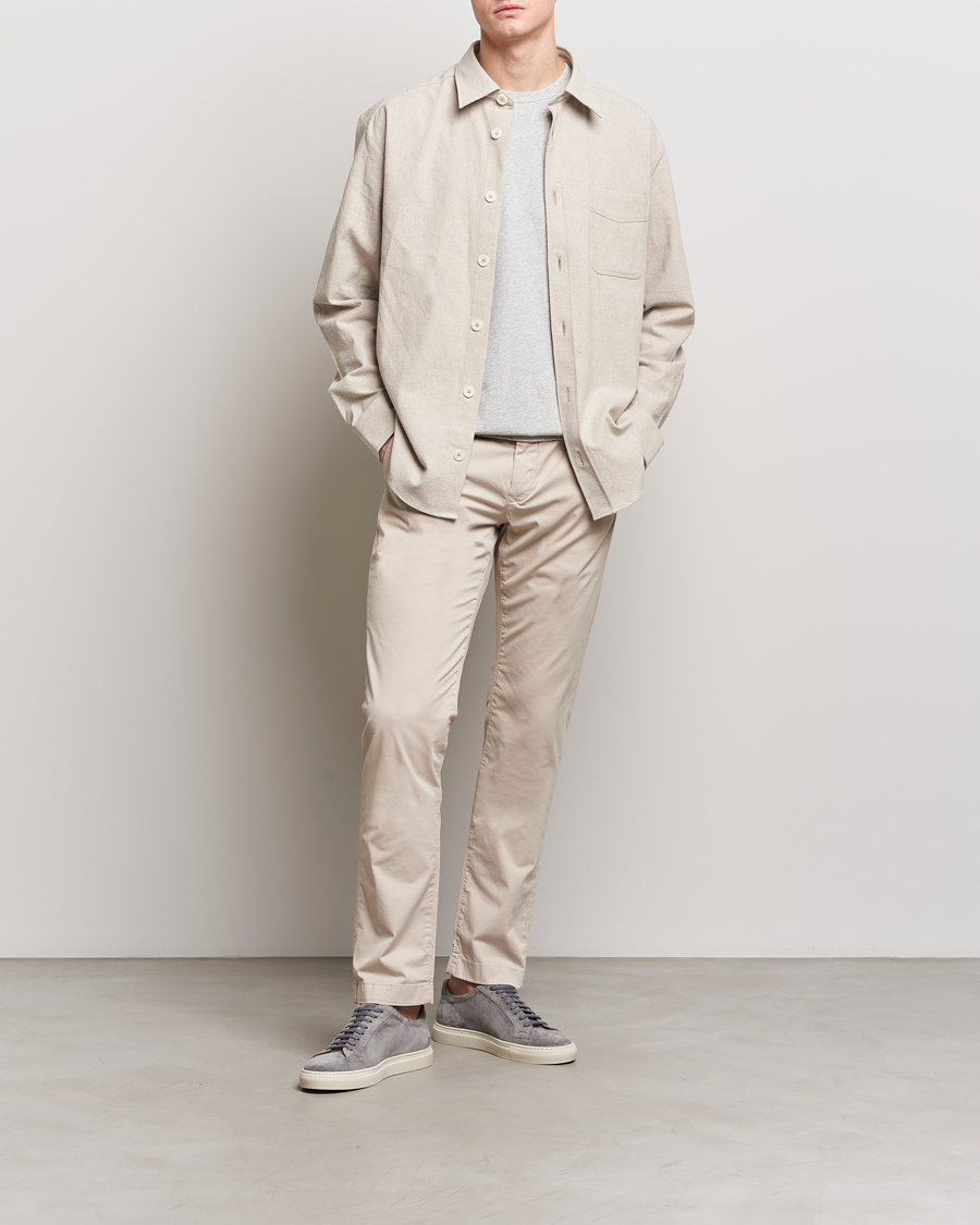 Herre | Bukser | Jacob Cohën | Bobby Cotton Gabardine Chinos Beige