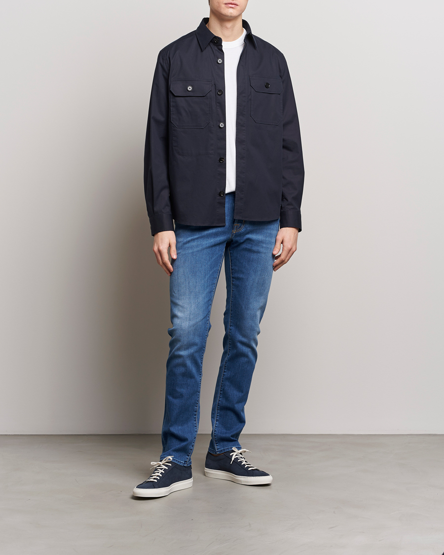 Herre | Jeans | Jacob Cohën | Nick Slim Fit Stretch Jeans Mid Blue