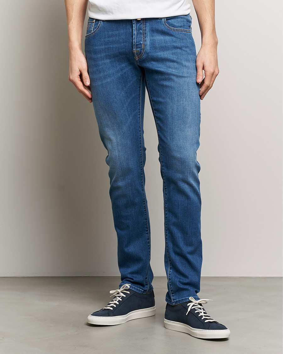 Herre |  | Jacob Cohën | Nick Slim Fit Stretch Jeans Mid Blue