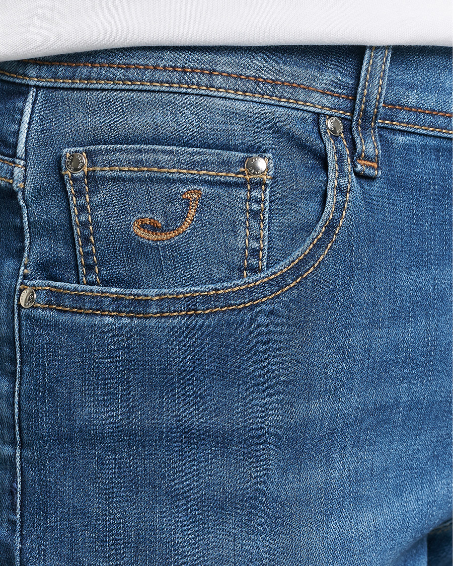 Herre | Jeans | Jacob Cohën | Nick Slim Fit Stretch Jeans Mid Blue