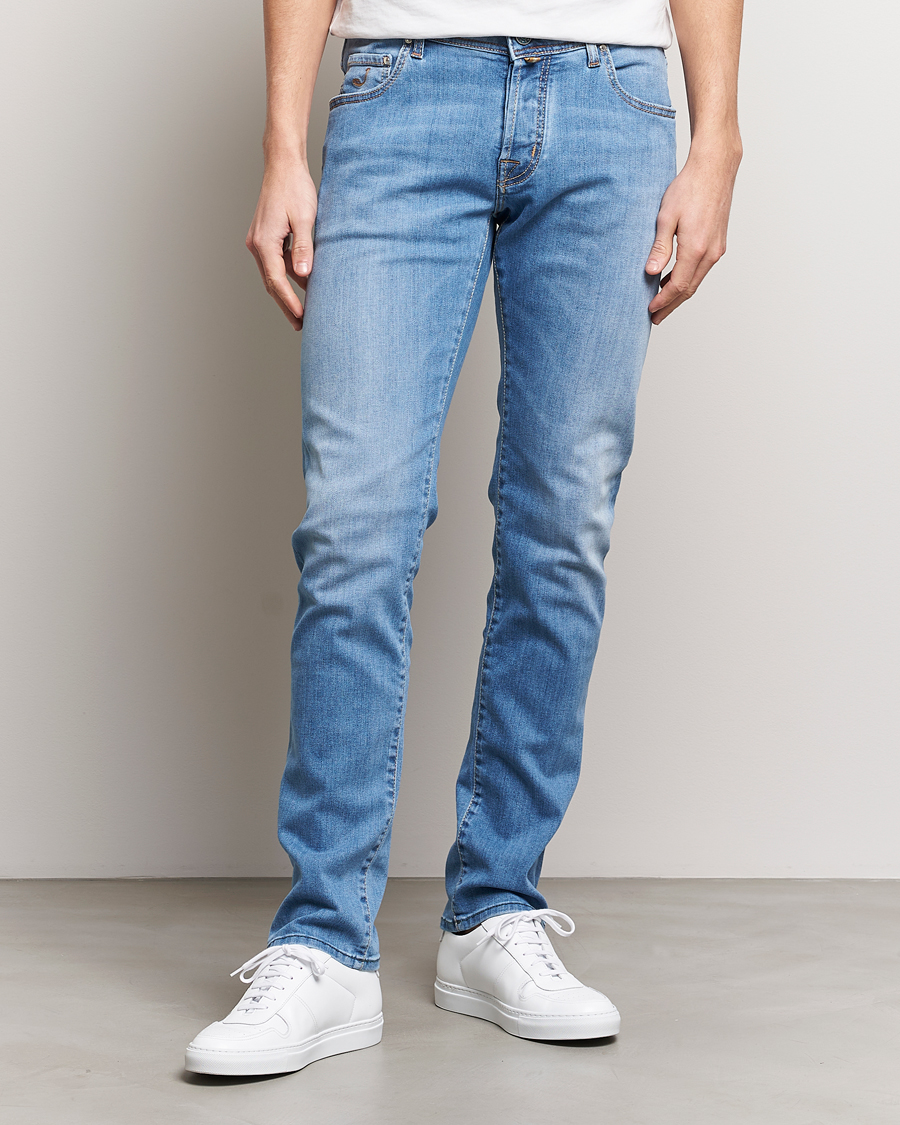 Herre | Avdelinger | Jacob Cohën | Nick Slim Fit Stretch Jeans Light Blue