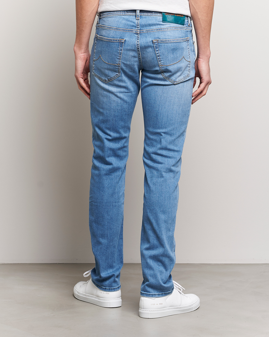 Herre | Jeans | Jacob Cohën | Nick Slim Fit Stretch Jeans Light Blue