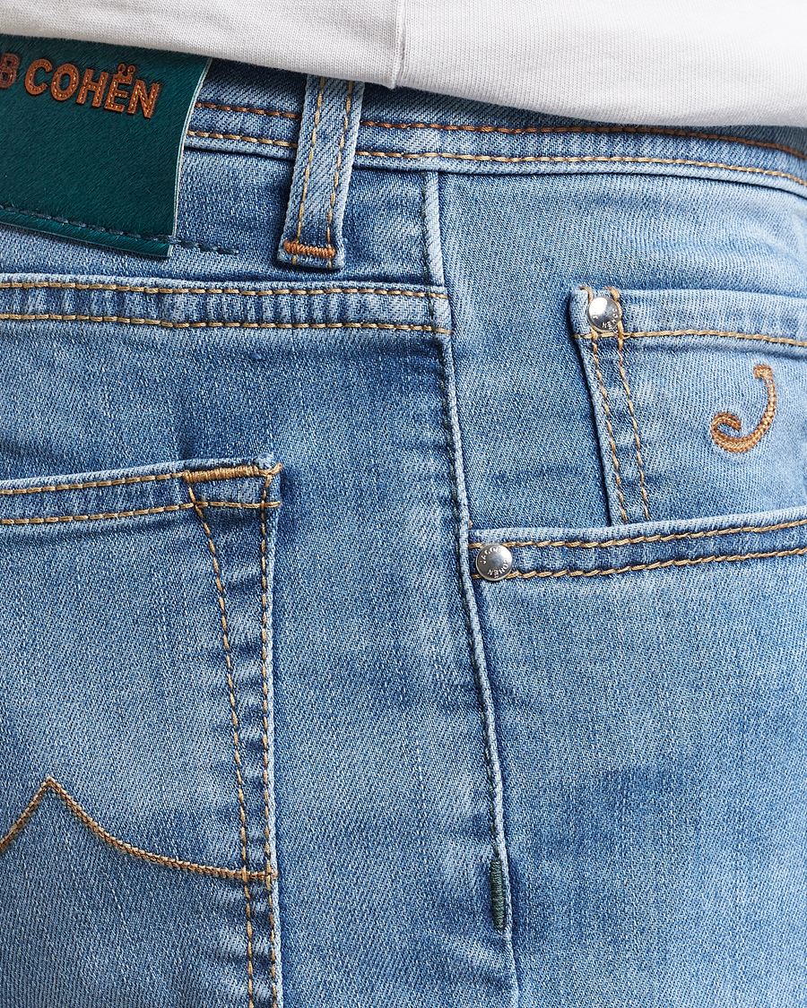 Herre | Jeans | Jacob Cohën | Nick Slim Fit Stretch Jeans Light Blue