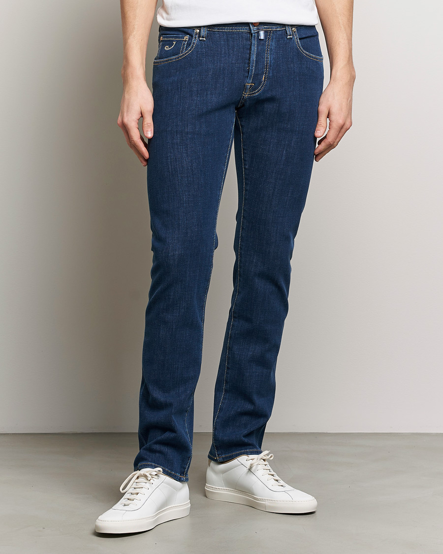 Herre | Avdelinger | Jacob Cohën | Nick Slim Fit Dual Stretch Jeans Dark Blue