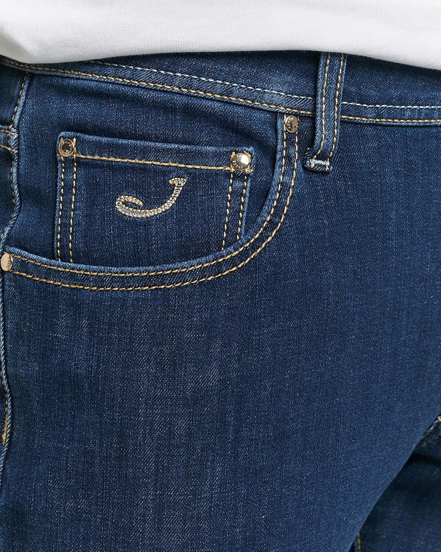 Herre | Jeans | Jacob Cohën | Nick Slim Fit Dual Stretch Jeans Dark Blue