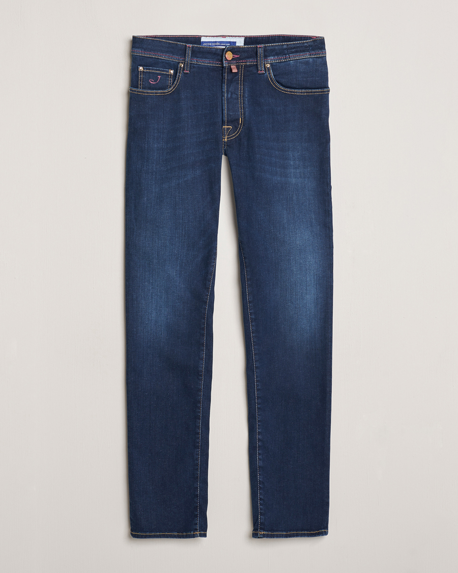 Herre | Jeans | Jacob Cohën | Bard Slim Fit Stretch Jeans Dark Blue