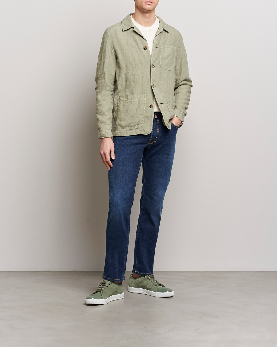 Herre | Jeans | Jacob Cohën | Bard Slim Fit Stretch Jeans Dark Blue